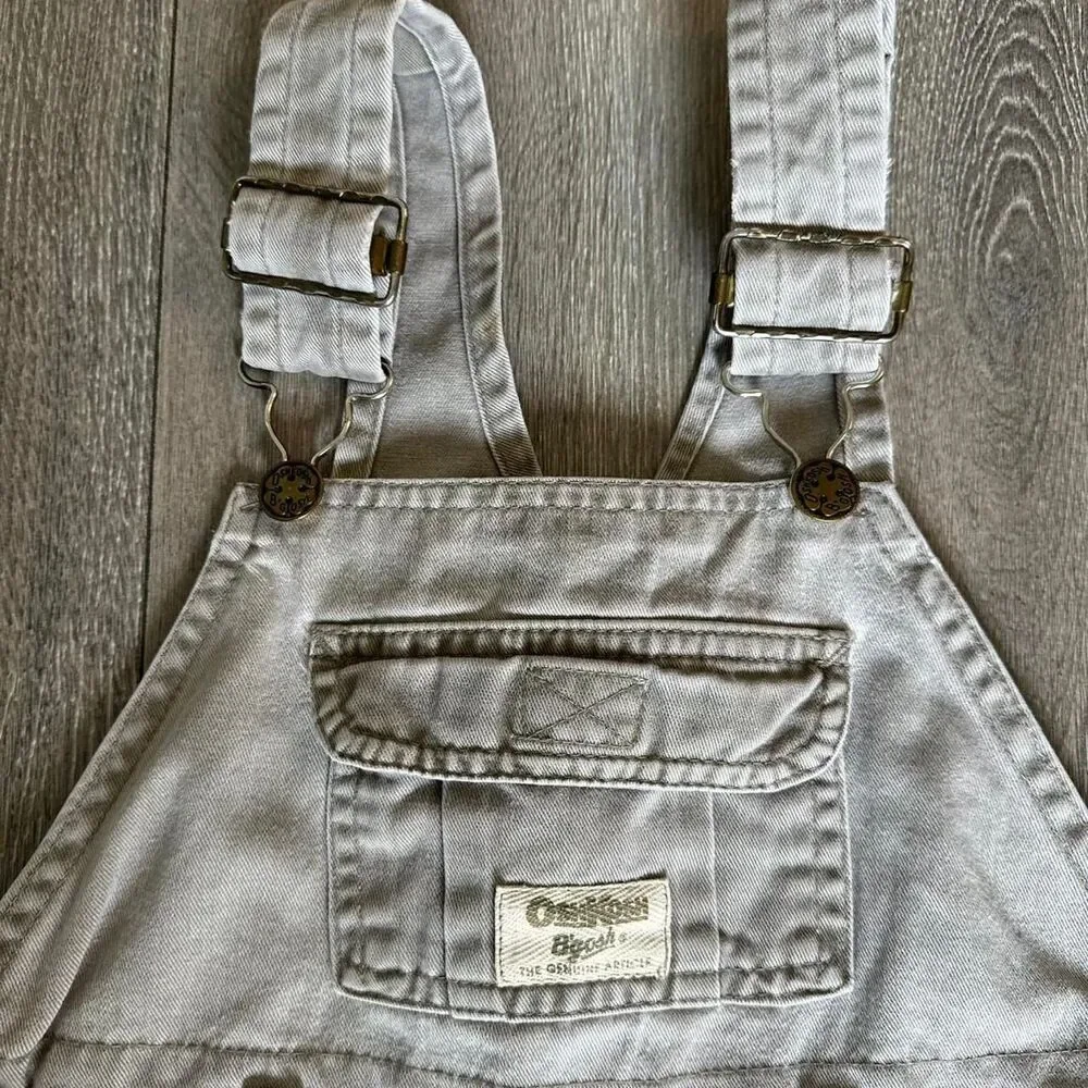 Oshkosh-b-gosh Grey and Khaki Dungarees-overalls